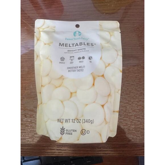NEW Sweet Tooth Fairy Meltables Bright White Vanilla Flavor Gluten Free 12 oz - Picture 1 of 2